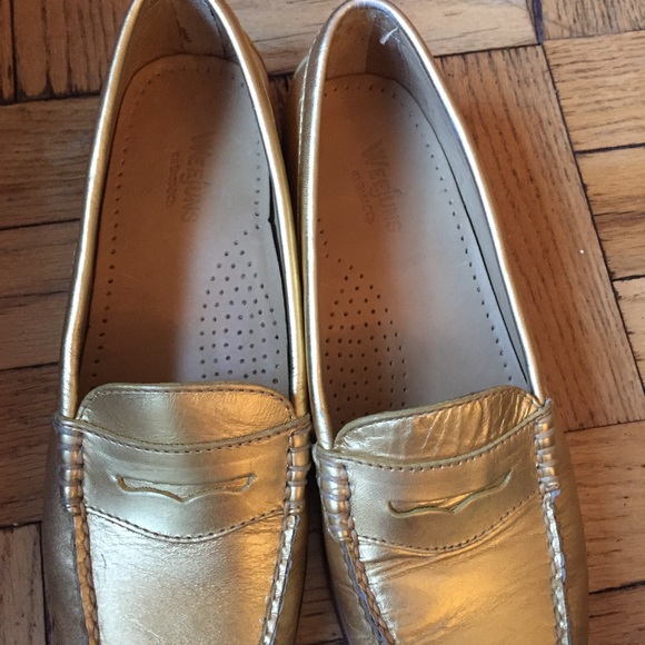 Weejuns Gold Leather Loafers - Picture 3 of 7